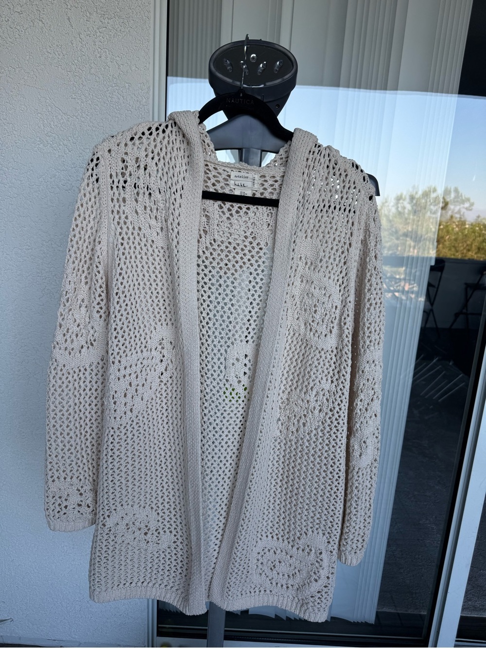 Artelier Crochet Cardigan in Cream Size Medium